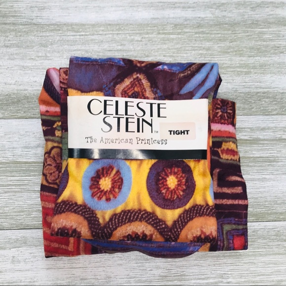 NWT Celeste Stein Boho Printed Tights - Picture 2 of 6